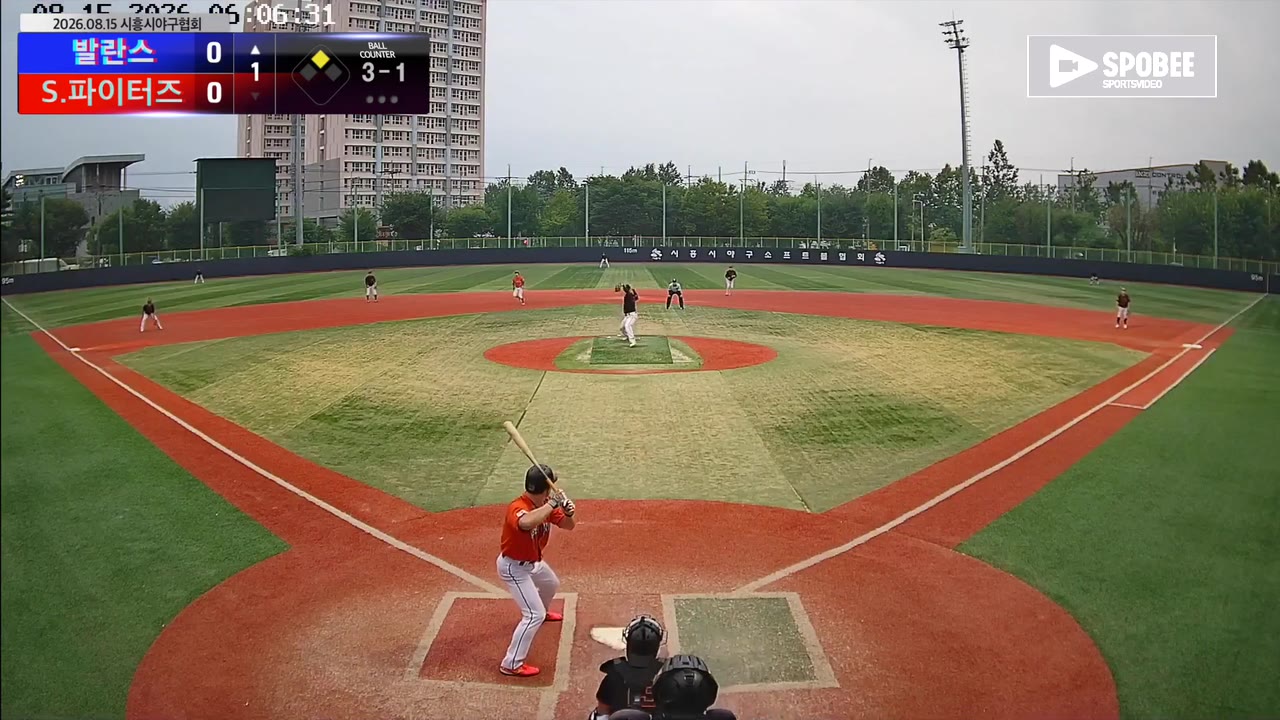 홍준표(1번, 발란스) 볼넷 클립 | vs S.파이터즈 | 8/15 (소망야구장)
