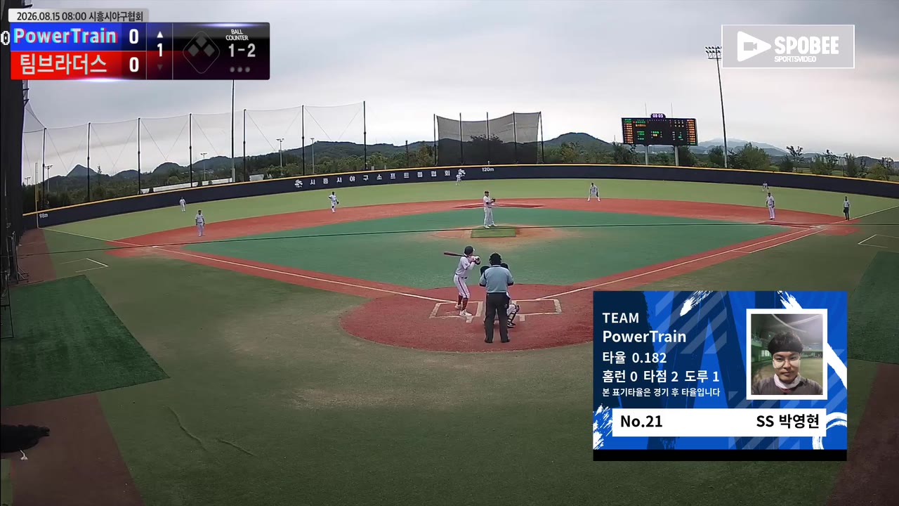 박영현(21번, PowerTrain) 삼진 클립 | vs 팀브라더스 | 8/15 (에코피아야구장)