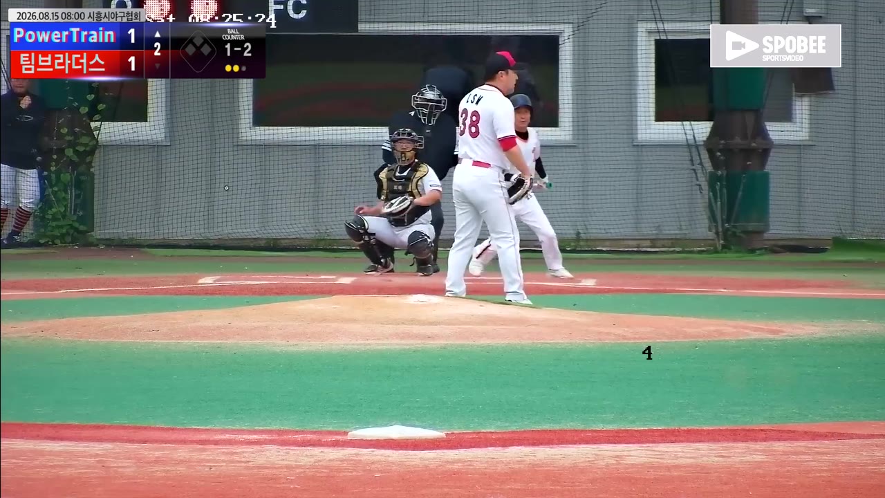 김태근(33번, PowerTrain) 1루타 클립 | vs 팀브라더스 | 8/15 (에코피아야구장)