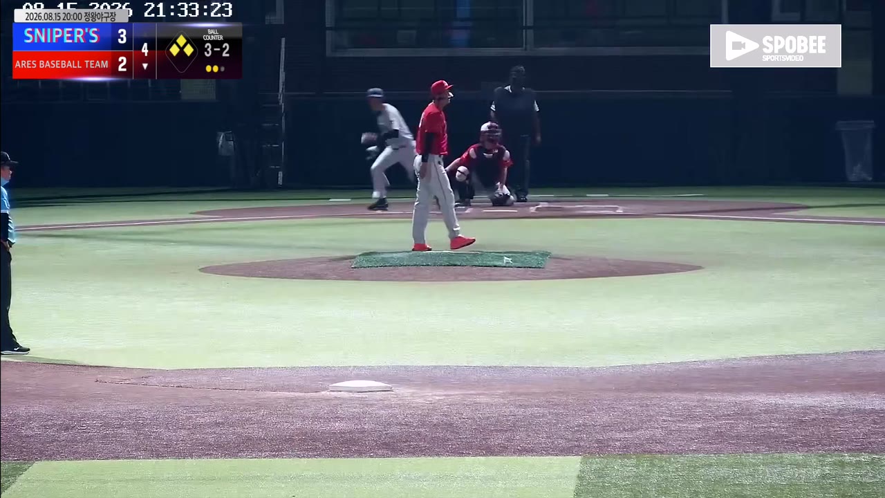 곽민규(1번, ARES BASEBALL TEAM(ASURA)) 2루타 클립 | vs SNIPER'S | 8/15 (정왕야구장)