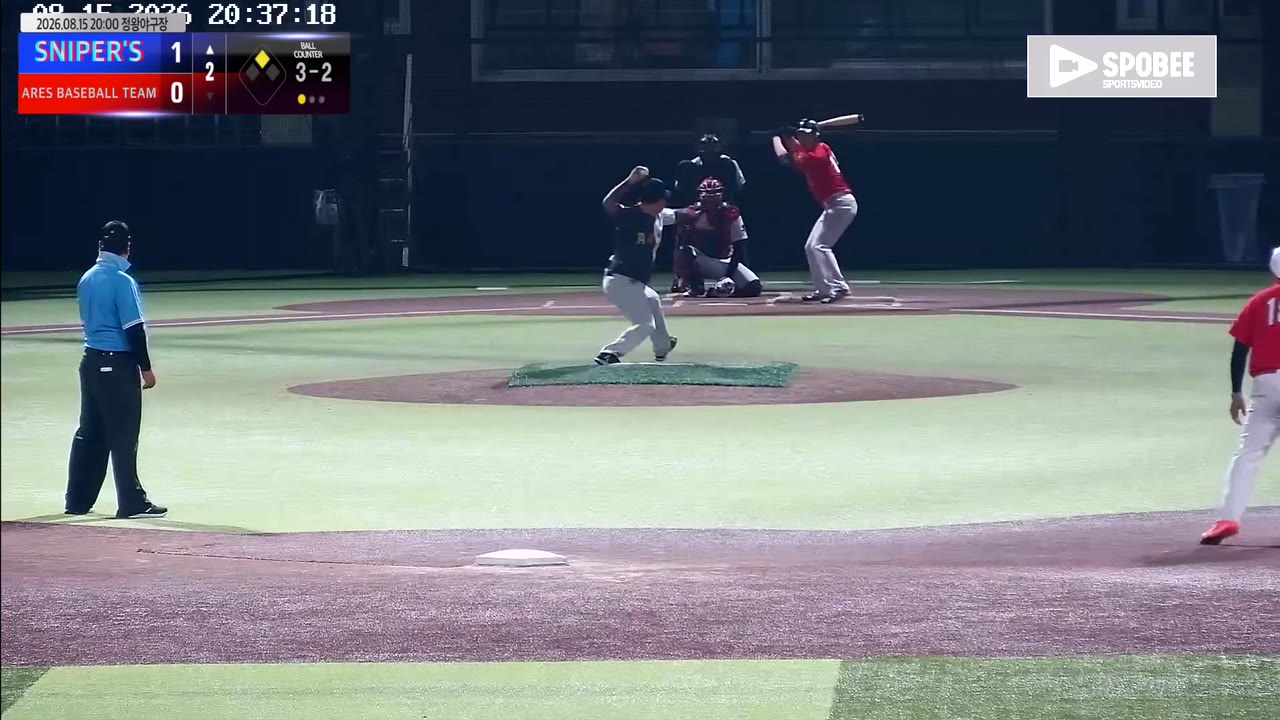 조성훈(14번, SNIPER'S) 볼넷 클립 | vs ARES BASEBALL TEAM(ASURA) | 8/15 (정왕야구장)