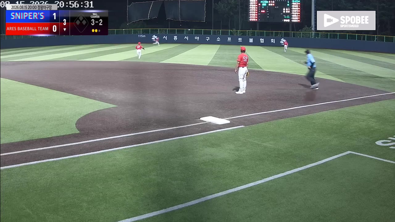 원시연(7번, ARES BASEBALL TEAM(ASURA)) 3루타 클립 | vs SNIPER'S | 8/15 (정왕야구장)