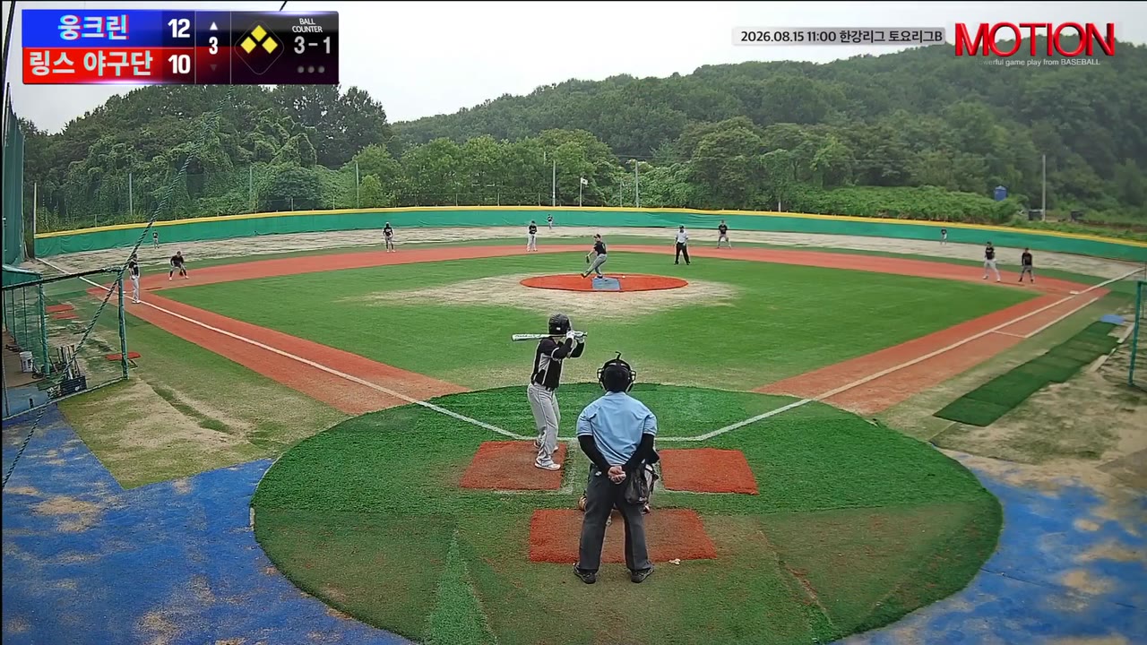 황상진(37번, 웅크린) 사구 클립 | vs 링스 야구단 | 8/16 (고촌 야구장)