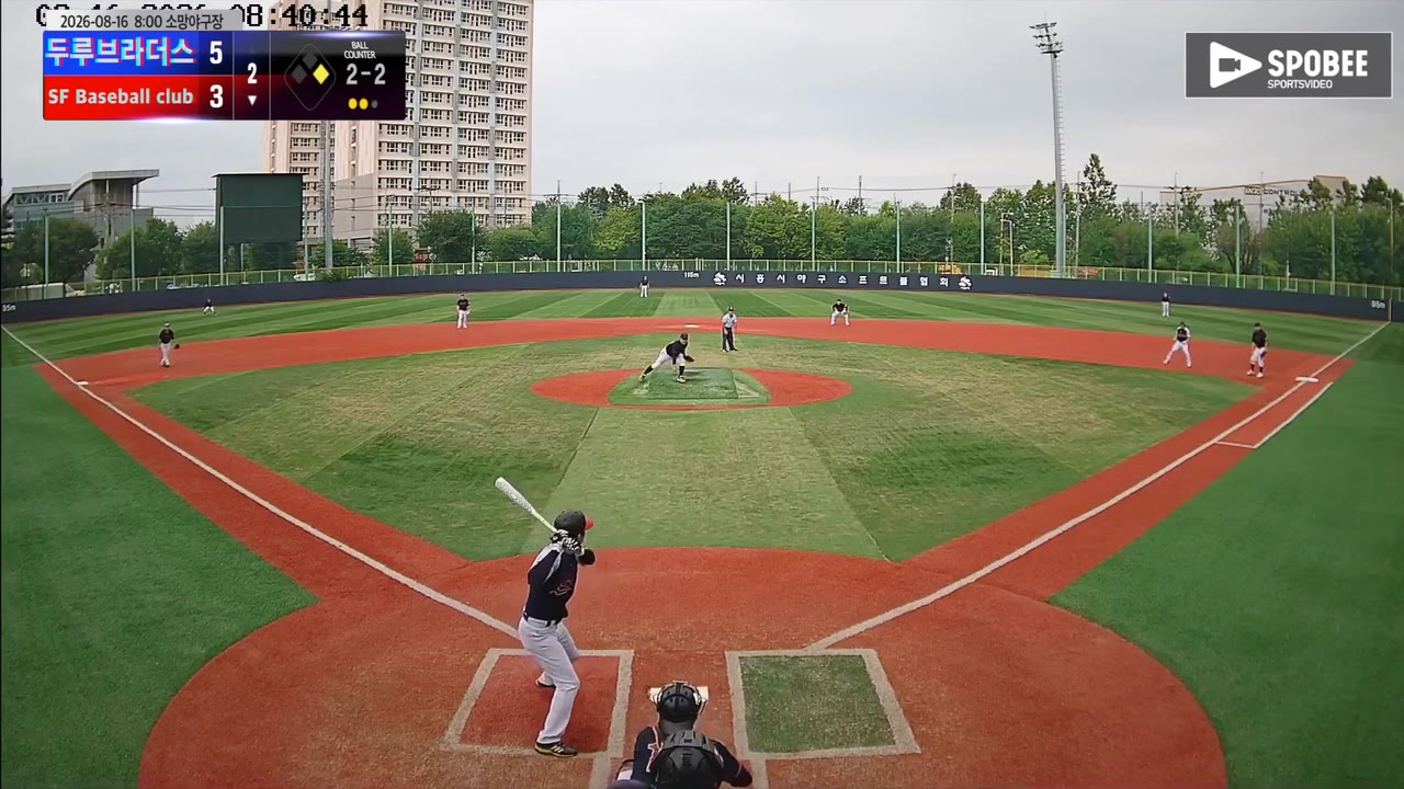 황윤성(18번, SF Baseball club) 1루타 클립 | vs 두루브라더스 | 8/16 (소망야구장)