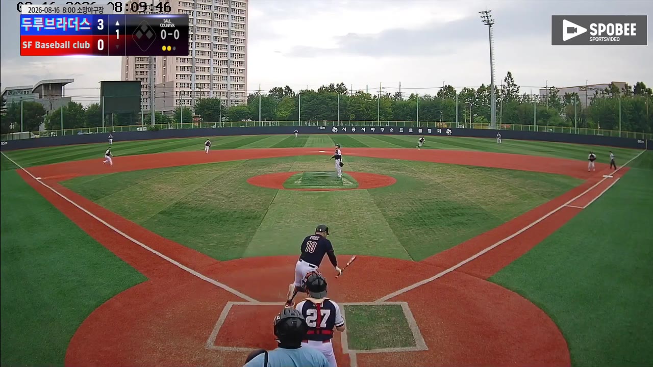 박상억(10번, 두루브라더스) 실책 클립 | vs SF Baseball club | 8/16 (소망야구장)