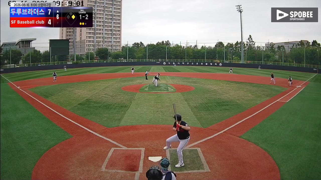 강기태(31번, 두루브라더스) 1루타 클립 | vs SF Baseball club | 8/16 (소망야구장)
