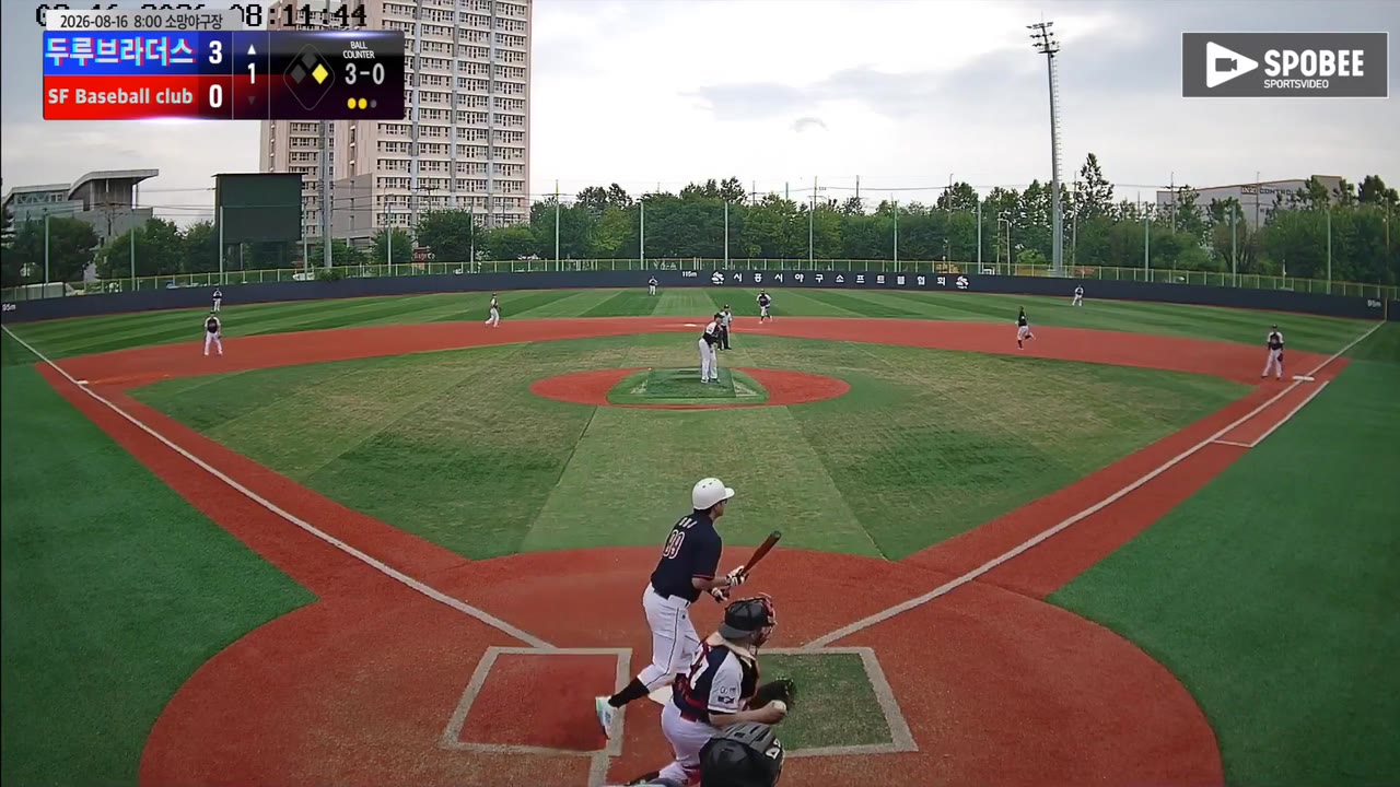 배대진(99번, 두루브라더스) 볼넷 클립 | vs SF Baseball club | 8/16 (소망야구장)