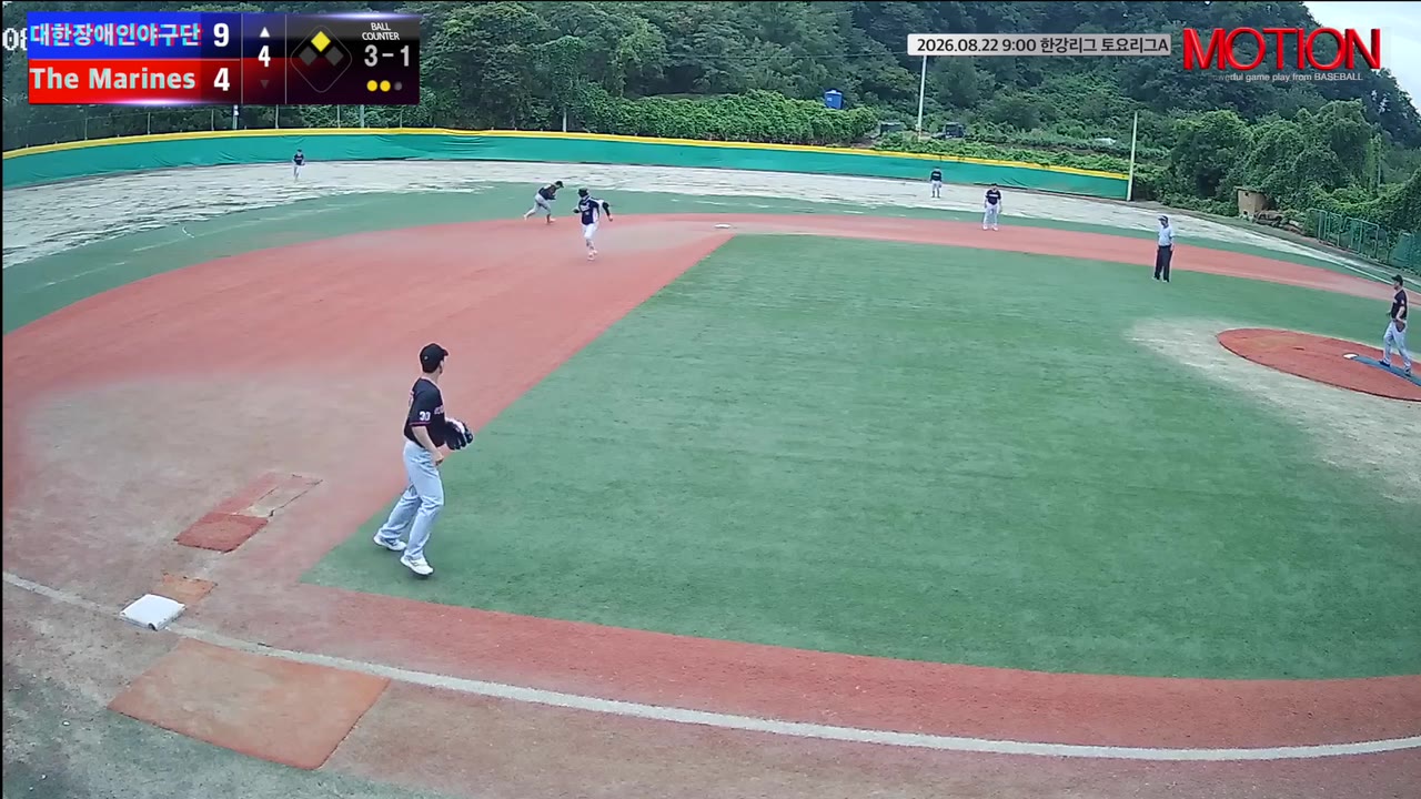 대한장애인야구단, 3회 다시 앞서며 The Marines 제압