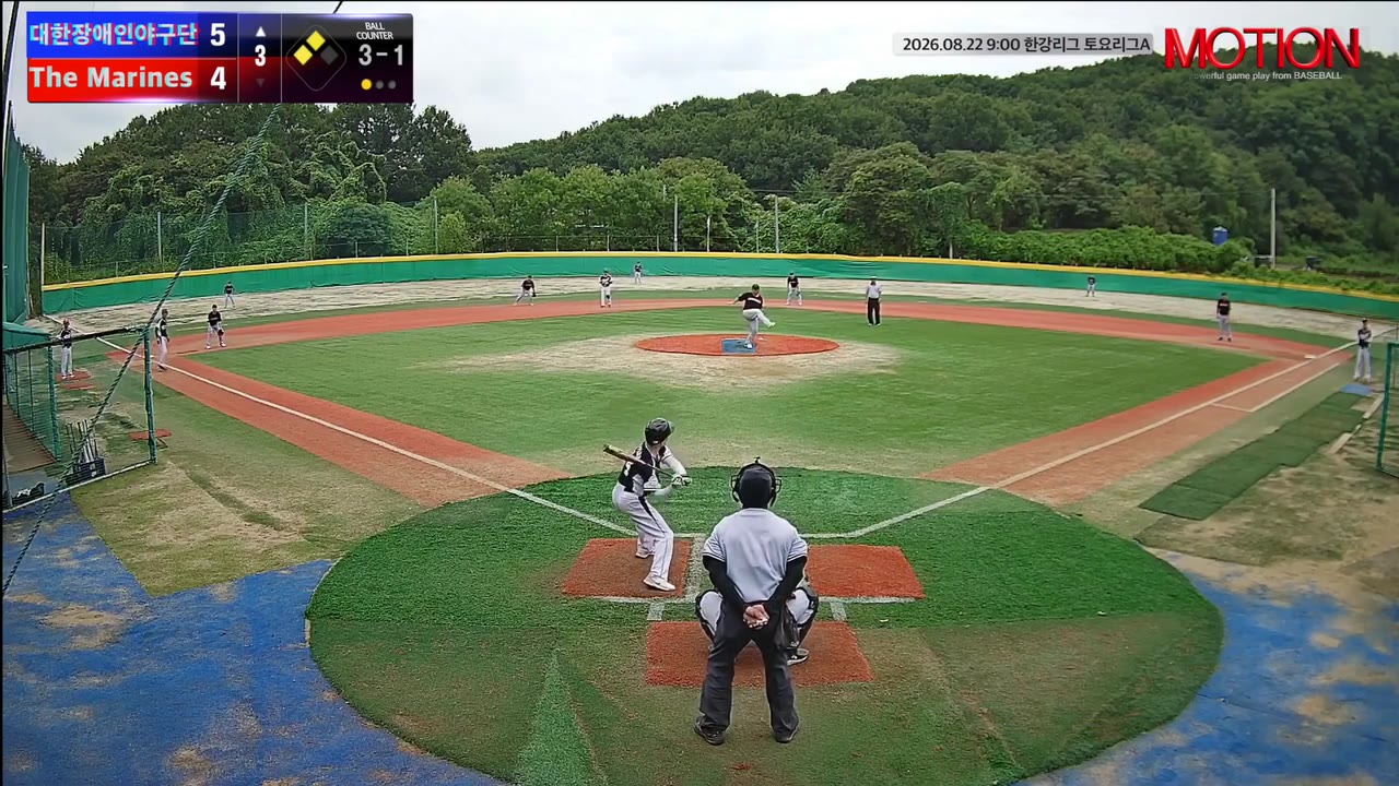 박찬진(74번, 대한장애인야구단) 1루타 클립 | vs The Marines | 8/22 (고촌 야구장)