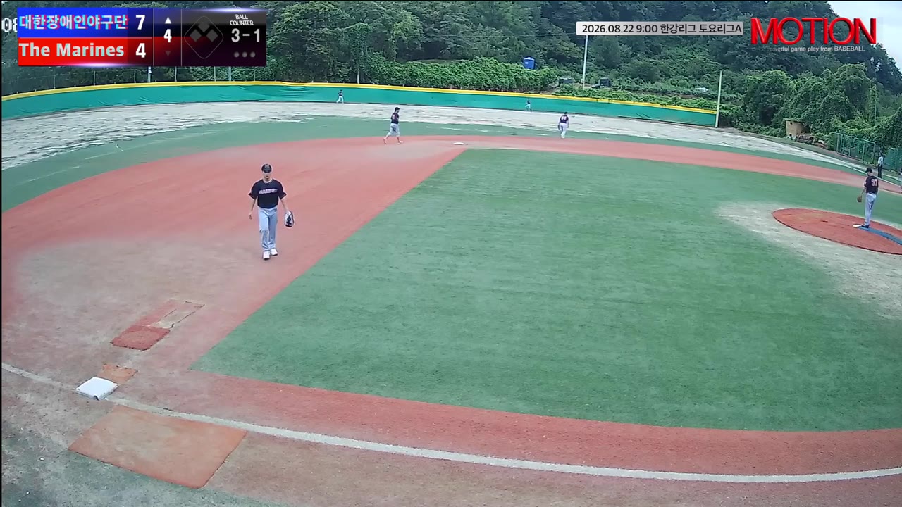 정성윤(50번, 대한장애인야구단) 2루타 클립 | vs The Marines | 8/22 (고촌 야구장)