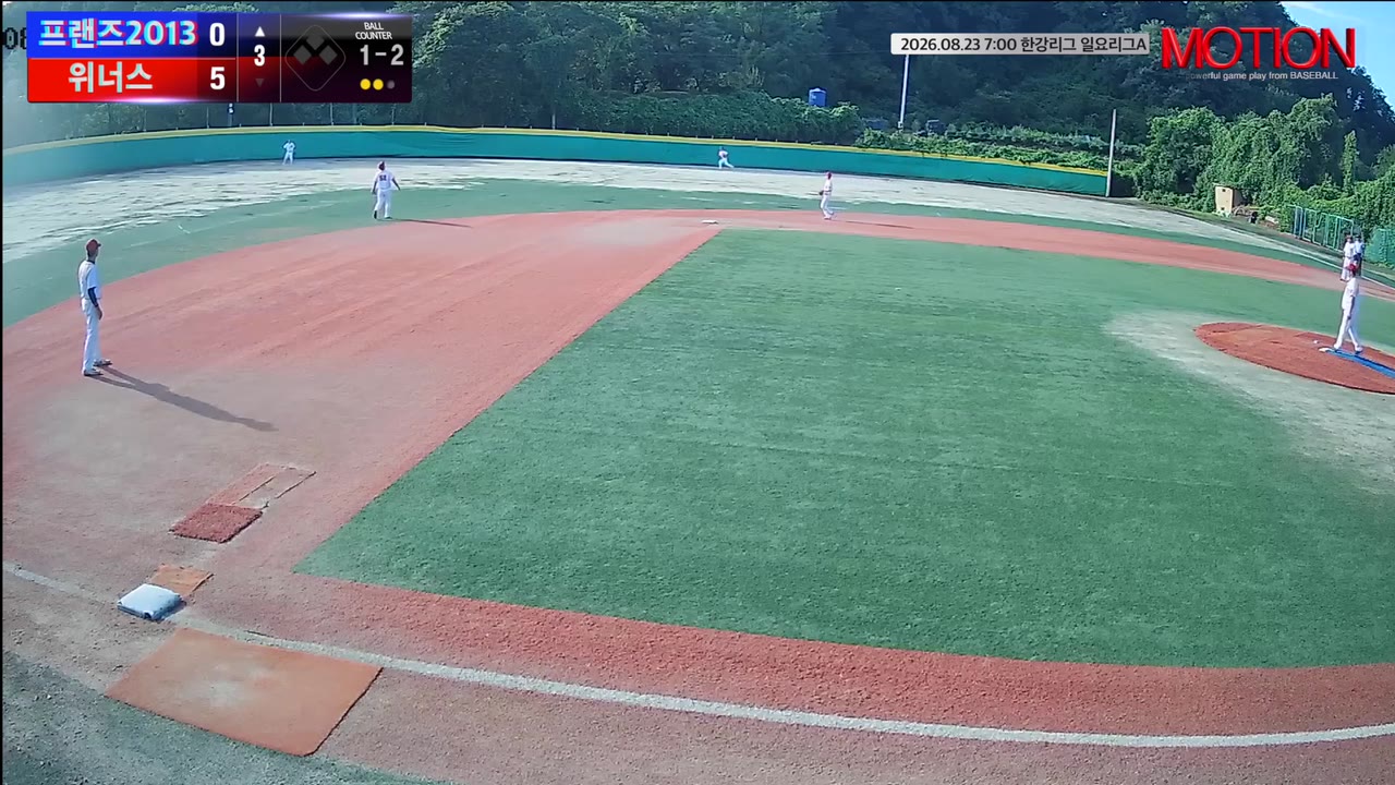 김무신(99번, 프랜즈2013) 플라이 클립 | vs 위너스 | 8/23 (고촌 야구장)