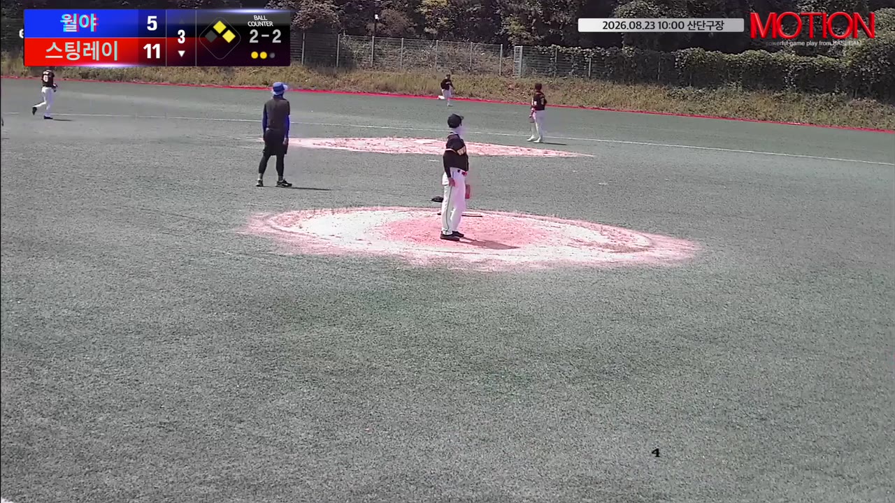 윤승현(7번, 스팅레이) 1루타 클립 | vs 월야 | 8/23 (산단구장)