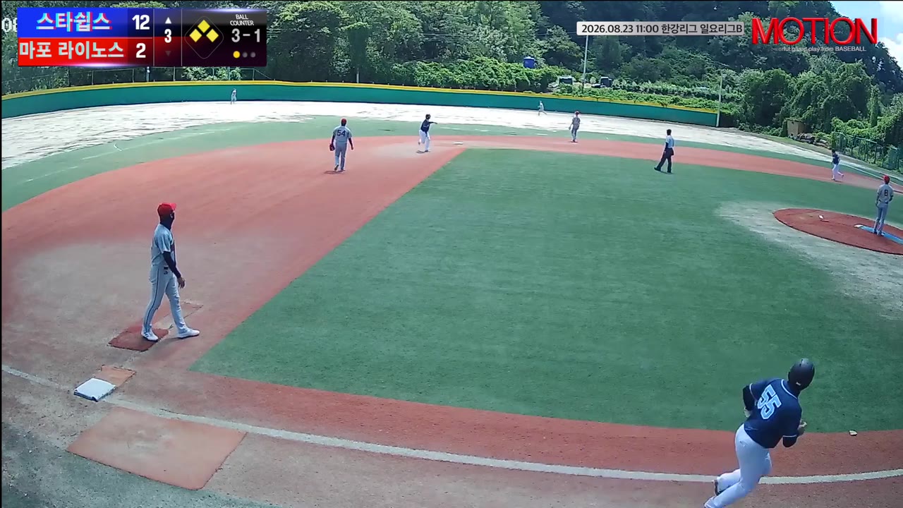 최재형(47번, 스타쉽스) 2루타 클립 | vs 마포 라이노스 | 8/23 (고촌 야구장)