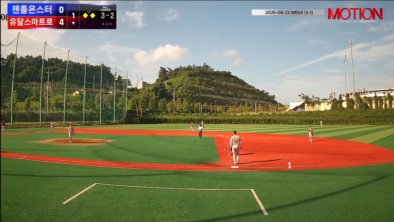 이효중(4번, 유달스마트로) 1루타 클립 | vs 젠틀몬스터 | 8/23 (신축구장)
