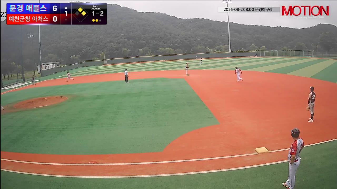 김성식(27번, 문경 애플스) 3루타 클립 | vs 예천군청 아처스 | 8/23 (문경야구장)