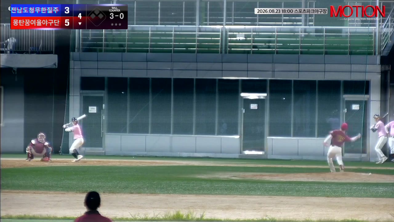 최동호(53번, 몽탄꿈여울야구단) 볼넷 클립 | vs 전남도청무한질주 | 8/23 (스포츠파크야구장)