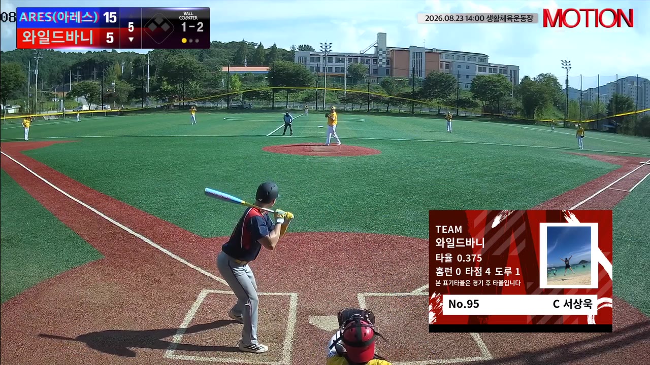 서상욱(95번, 와일드바니) 실책 클립 | vs ARES(아레스) | 8/23 (생활체육운동장(제일고))