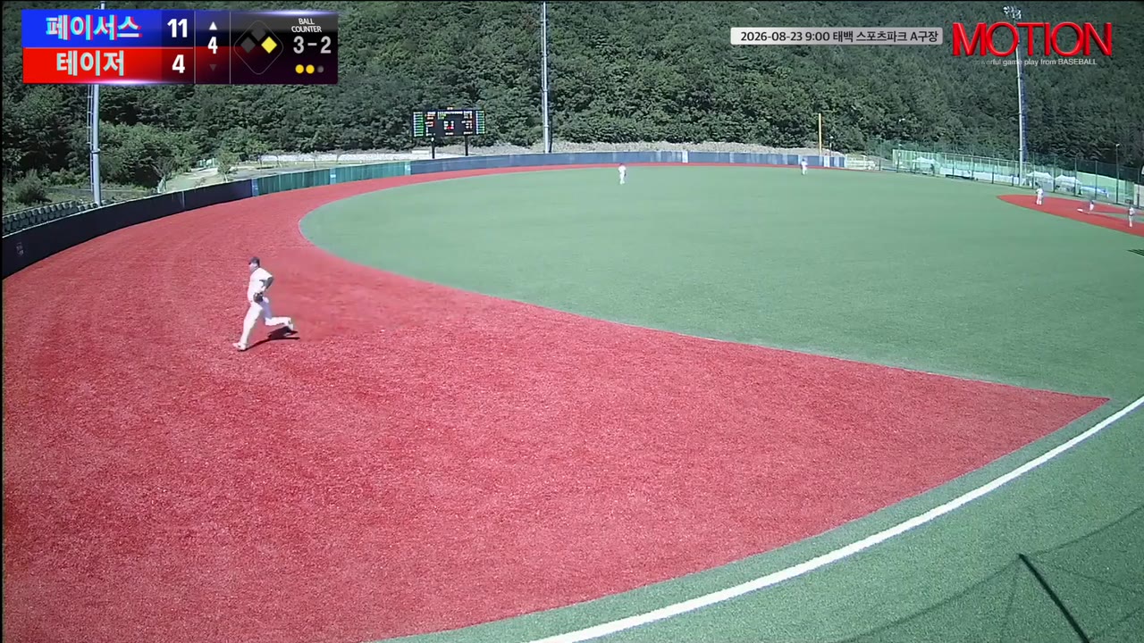 리갠강(82번, 페이서스) 2루타 클립 | vs 테이저 | 8/23 (태백 스포츠파크 A구장)