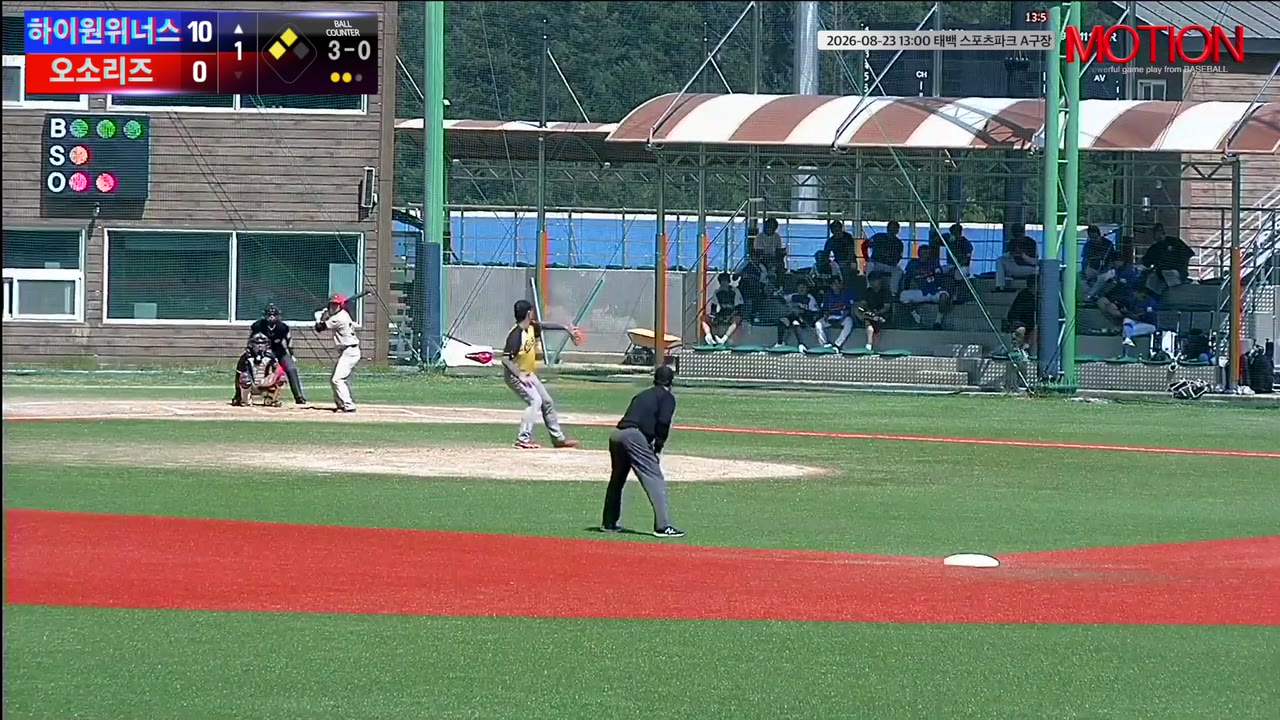 김재현(2번, 하이원위너스) 볼넷 클립 | vs 오소리즈 | 8/23 (태백 스포츠파크 A구장)