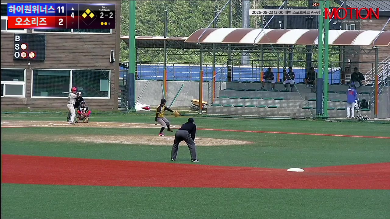 김재현(2번, 하이원위너스) 사구 클립 | vs 오소리즈 | 8/23 (태백 스포츠파크 A구장)