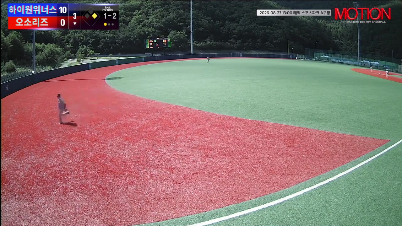 김영진(88번, 오소리즈) 2루타 클립 | vs 하이원위너스 | 8/23 (태백 스포츠파크 A구장)