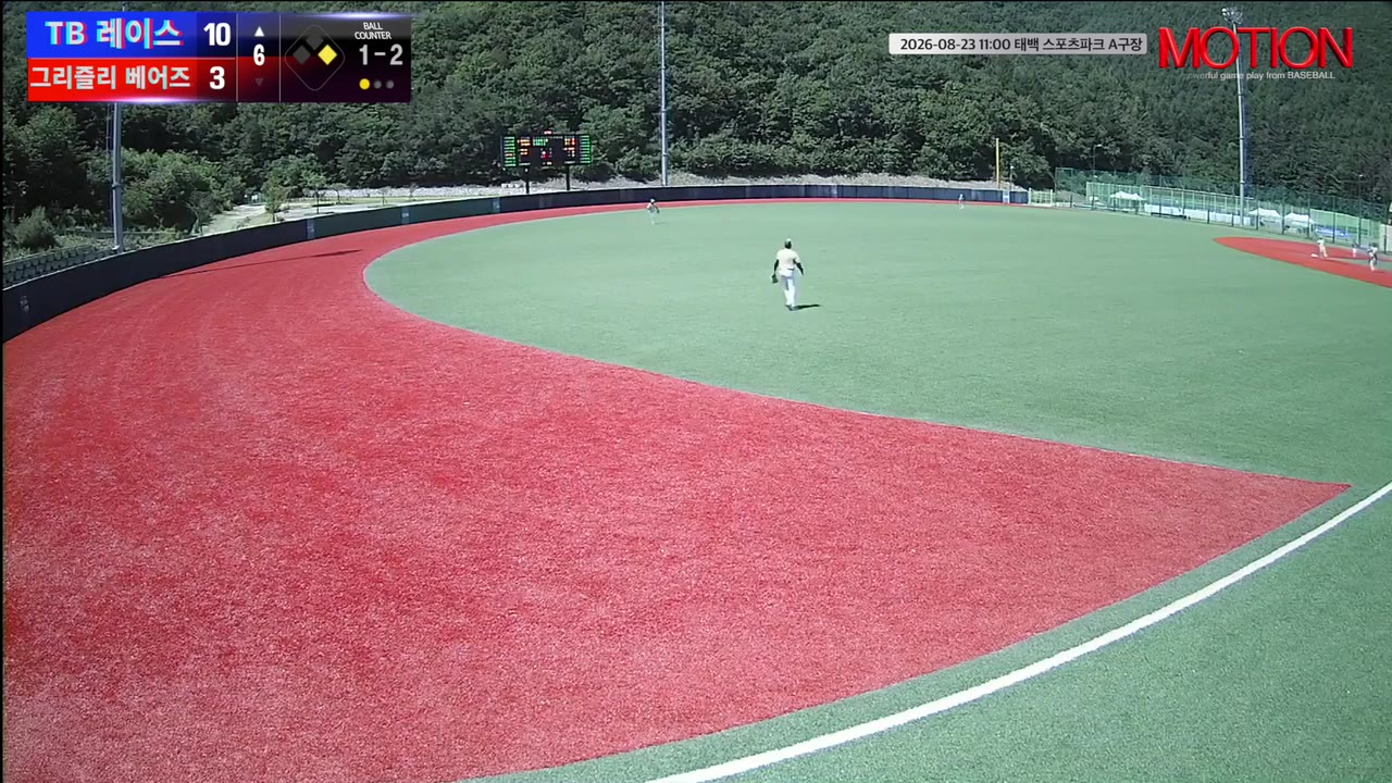 강덕호(10번, TB 레이스) 1루타 클립 | vs 그리즐리 베어즈 | 8/23 (태백 스포츠파크 A구장)