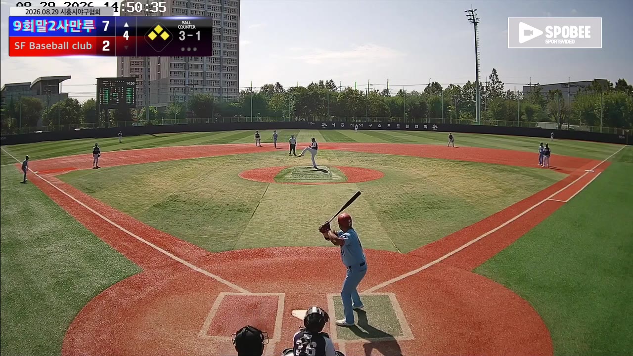 9회말2사만루, 4회 초 8득점 폭발로 SF Baseball club에 14-2 승리