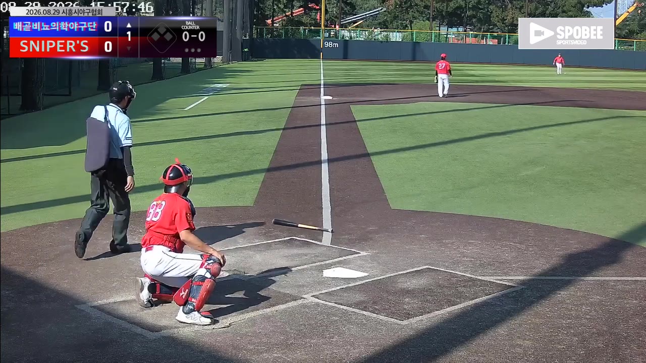 이우상(7번, 배곧비뇨의학야구단) 1루타 클립 | vs SNIPER'S | 8/29 (정왕야구장)
