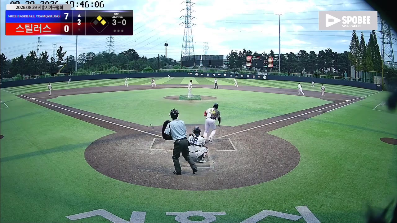 이석배(14번, ARES BASEBALL TEAM(ASURA)) 1루타 클립 | vs 스틸러스 | 8/29 (정왕야구장)