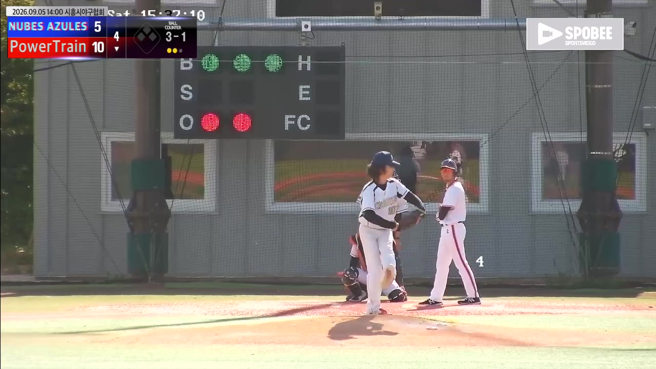 임기현(91번, PowerTrain) 볼넷 클립 | vs NUBES AZULES | 9/5 (에코피아야구장)
