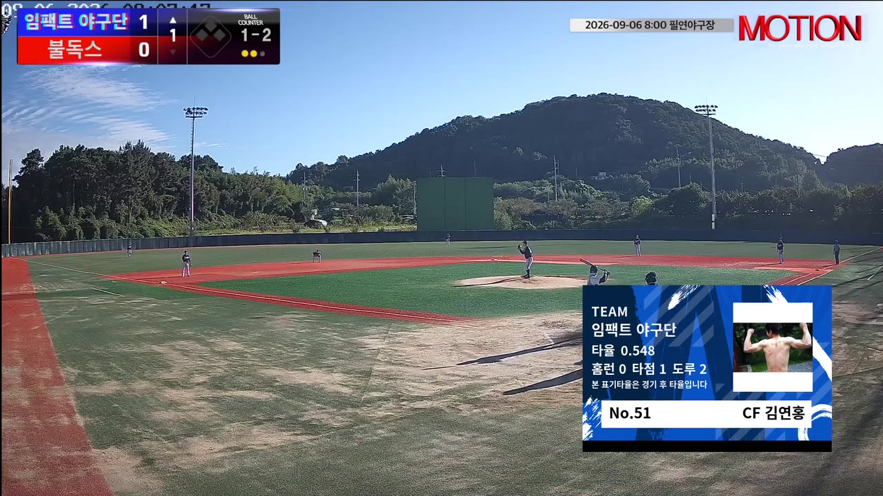 김연홍(51번, 임팩트 야구단) 실책 클립 | vs 불독스 | 9/6 (필연야구장)