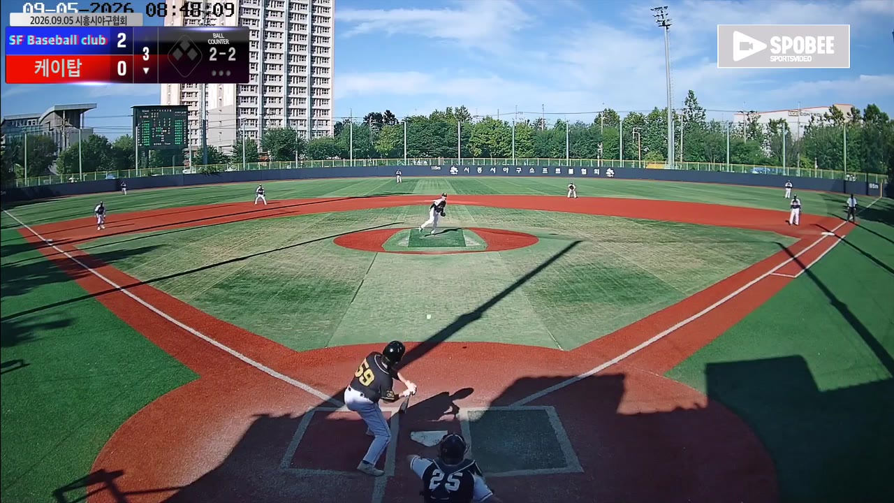 민경찬(59번, 케이탑) 낫아웃 클립 | vs SF Baseball club | 9/5 (소망야구장)