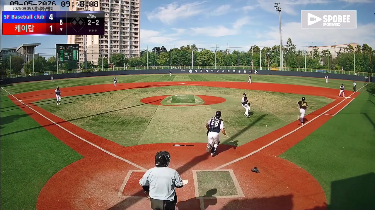 민경찬(59번, 케이탑) 실책 클립 | vs SF Baseball club | 9/5 (소망야구장)