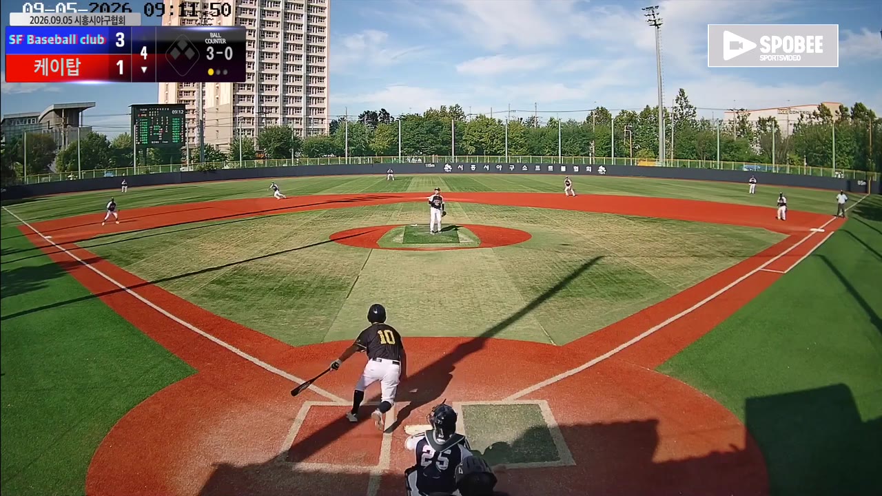 차수명(10번, 케이탑) 1루타 클립 | vs SF Baseball club | 9/5 (소망야구장)