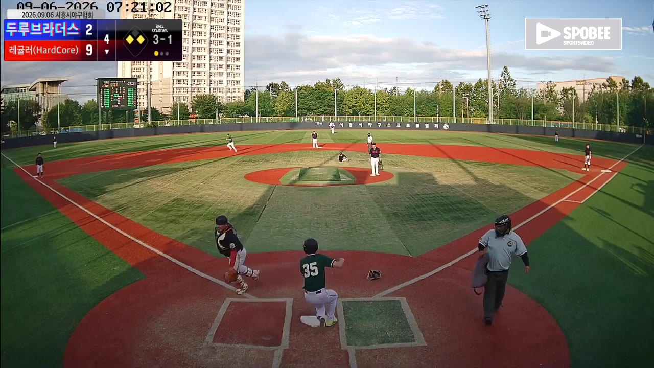 박석용(20번, 레귤러(HardCore)) 사구 클립 | vs 두루브라더스 | 9/6 (소망야구장)