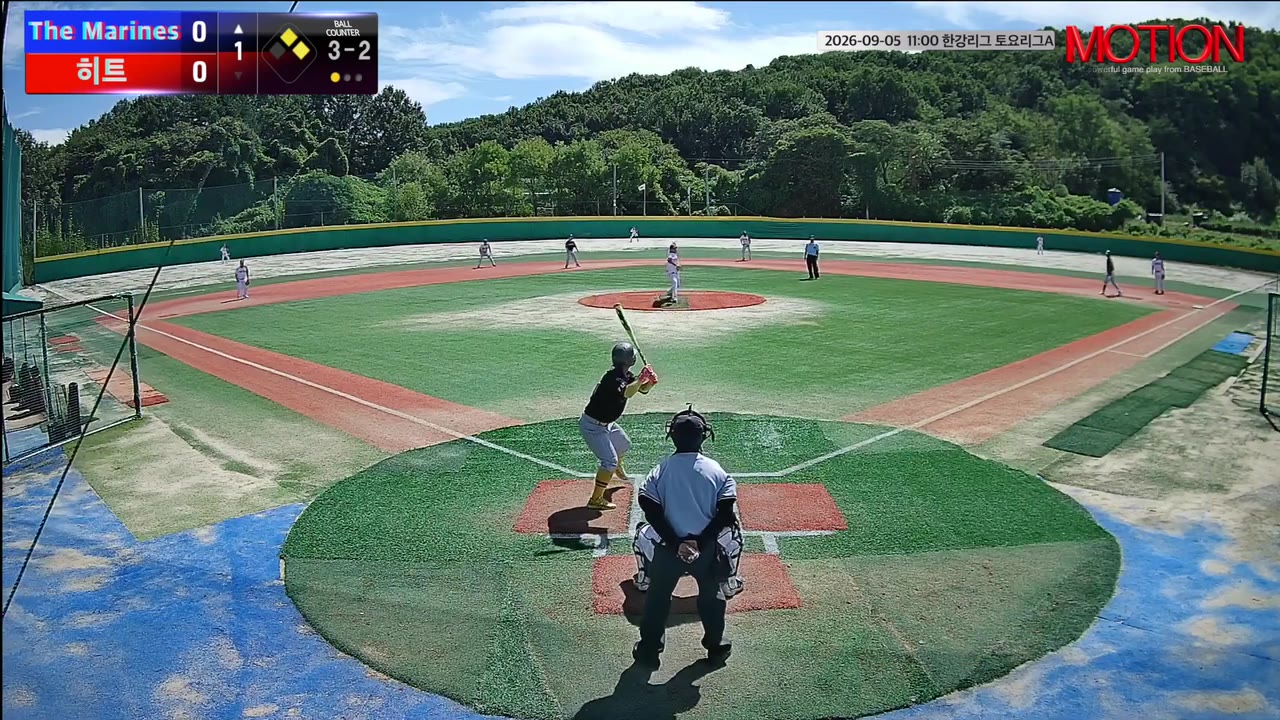 최재원(78번, The Marines) 볼넷 클립 | vs 히트 | 9/5 (고촌 야구장)