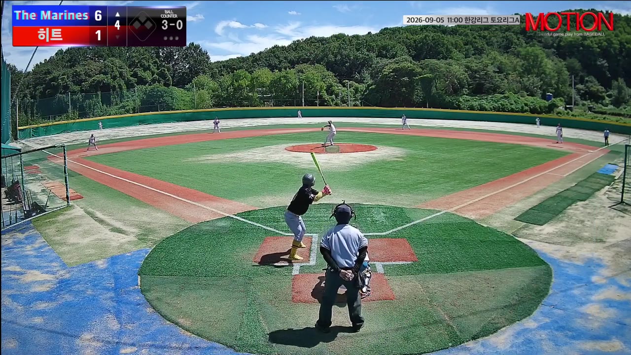 최재원(78번, The Marines) 볼넷 클립 | vs 히트 | 9/5 (고촌 야구장)