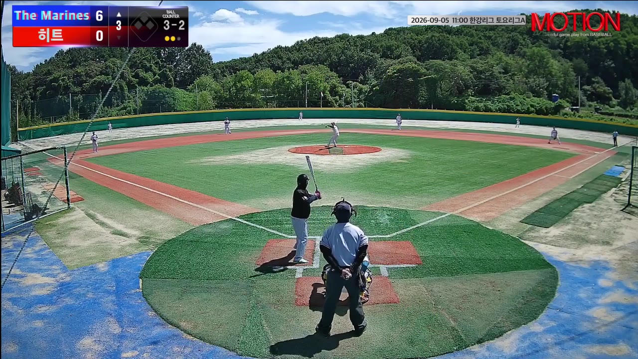 백승호(18번, The Marines) 볼넷 클립 | vs 히트 | 9/5 (고촌 야구장)