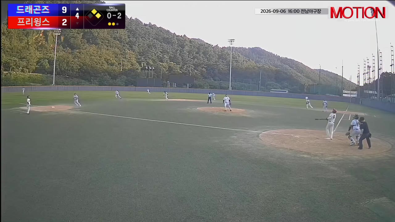 최동섭(6번, 드래곤즈) 실책 클립 | vs 프리윙스 | 9/6 (전남야구장)