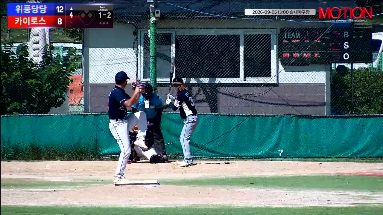 김동현(39번, 위풍당당) 사구 클립 | vs 카이로스 | 9/5 (솔내야구장)