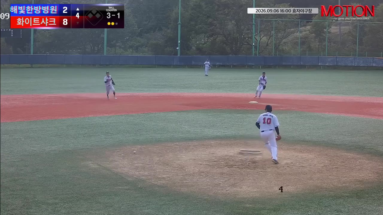 신동식(8번, 해빛한방병원) 1루타 클립 | vs 화이트샤크 | 9/6 (효자야구장)