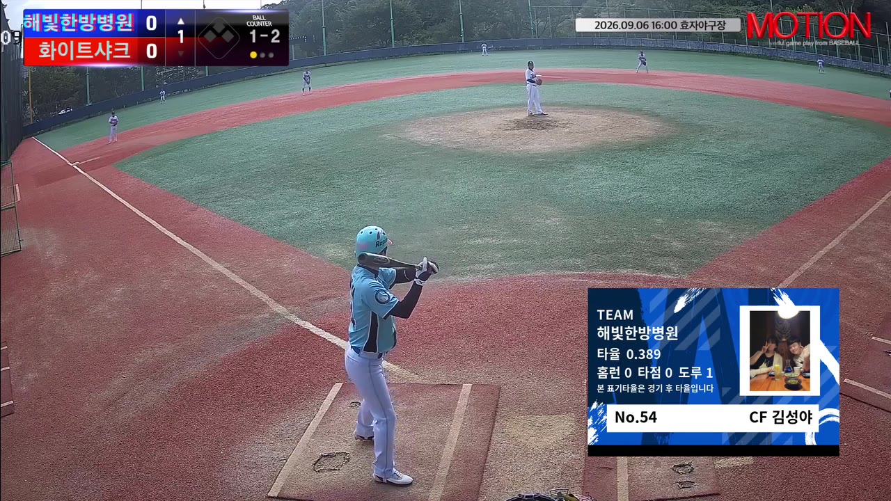 김성야(54번, 해빛한방병원) 실책 클립 | vs 화이트샤크 | 9/6 (효자야구장)
