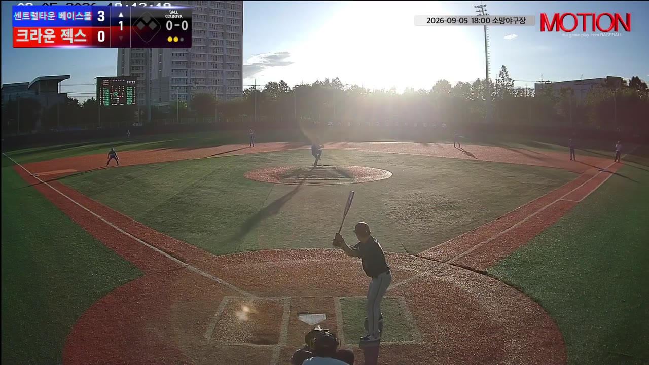 김규범(3번, 센트럴타운 베이스볼) 사구 클립 | vs 크라운 젝스 | 9/5 (소망야구장)
