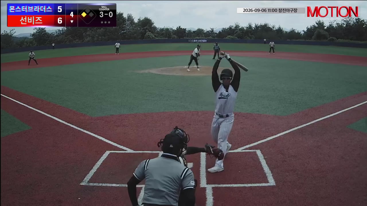 박범근(29번, 선비즈) 볼넷 클립 | vs 몬스터브라더스 | 9/6 (창진야구장)