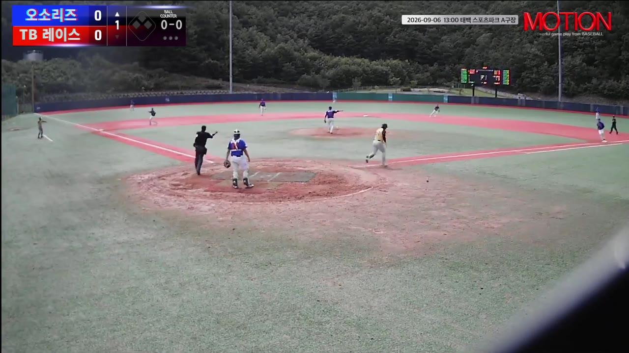 박영우B(51번, 오소리즈) 땅볼 클립 | vs TB 레이스 | 9/6 (태백 스포츠파크 A구장)
