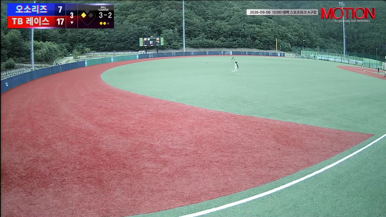 변근호(33번, TB 레이스) 1루타 클립 | vs 오소리즈 | 9/6 (태백 스포츠파크 A구장)