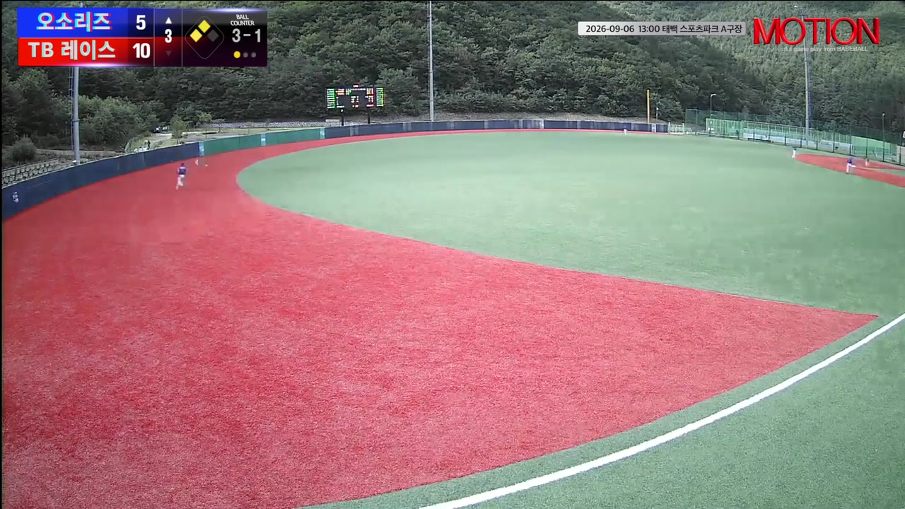 유승진(17번, 오소리즈) 2루타 클립 | vs TB 레이스 | 9/6 (태백 스포츠파크 A구장)