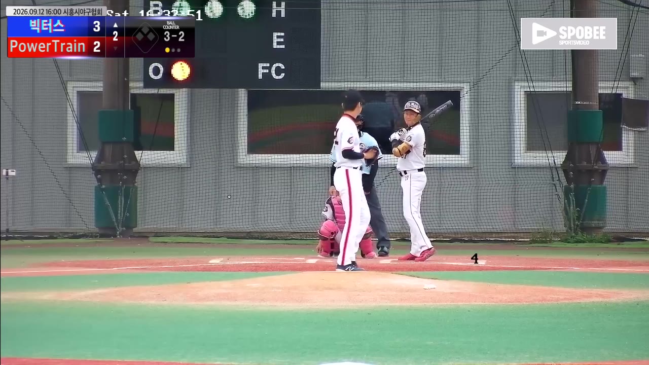 정준영(11번, 빅터스) 볼넷 클립 | vs PowerTrain | 9/12 (에코피아야구장)