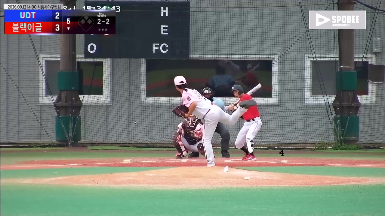 임재홍(17번, 블랙이글) 1루타 클립 | vs UDT | 9/12 (에코피아야구장)