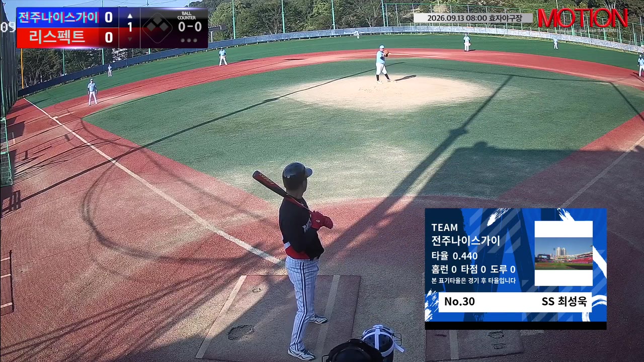 최성욱(30번, 전주나이스가이) 플라이 클립 | vs 리스펙트 | 9/13 (효자야구장)